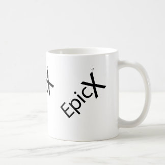 Café A caneca com logotipo do texto 3 de EpicX inclinou