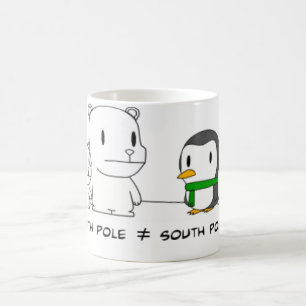 Café A caneca de pólo de Norte e Sul