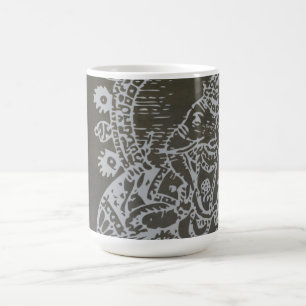 Café A caneca de prata de Ganesh - adicione seu própri