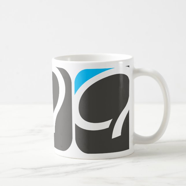 Café A caneca de Q - azul de Quaero (Direita)