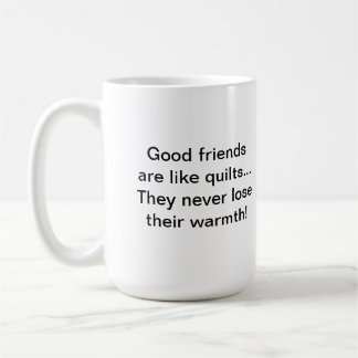Café A caneca de Quilter morno dos amigos