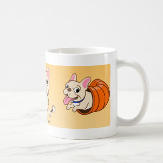 Café A caneca do branco de Frenchie