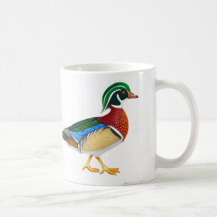 Café A caneca do pato de madeira