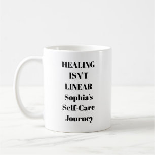 Café A cura não é uma caneca de motivação linear