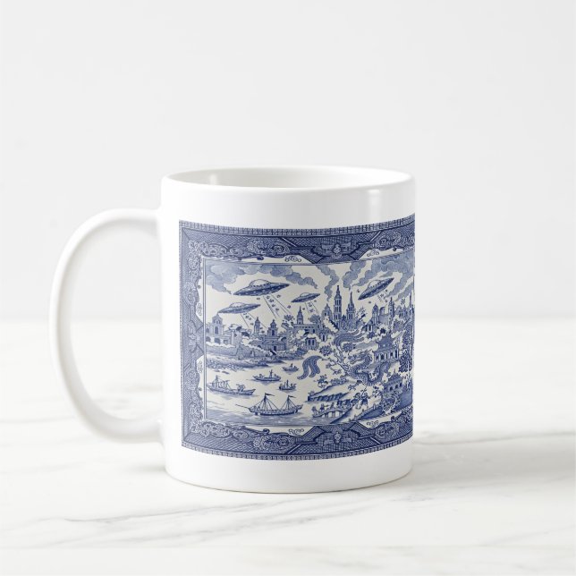 Café A Invasão de Willow Ridge - Caneca Blue Willow (Esquerda)