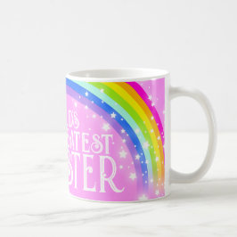 Café A maior caneca de rosa claro arco-íris SISTER do m