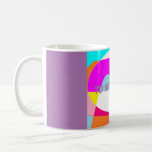 Café À minha amada mensagem numa caneca de cores mistas