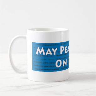 Café A paz de maio prevalece na caneca da terra