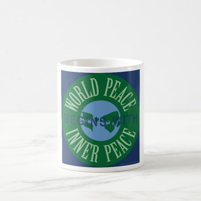 Café A paz de mundo começa com a caneca interna da paz (Centro)