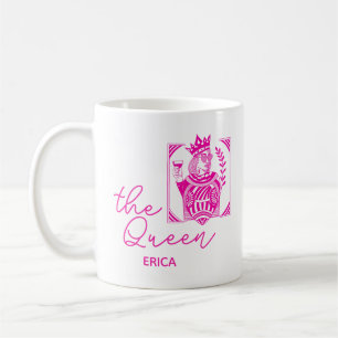 Café A rainha Carta de baralho Coroa Caneca Presente es