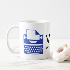 Café A sala dos escritores da caneca do logotipo de
