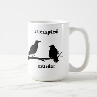 Café a tentativa de assassínio canta caneca