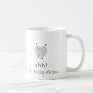 Café A tricotar Shh! Estou contando pontos de caneca di