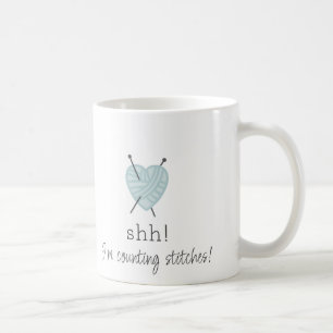 Café A tricotar Shh! Estou contando pontos de caneca di