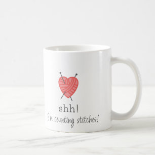 Café A tricotar Shh! Estou contando pontos de caneca di