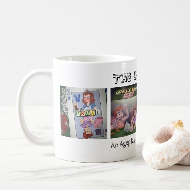 Café A Usual Bet 4 Caneca de Arte  (Com Donut)