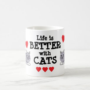 Café A vida é melhor com caneca de gatos Somos todos