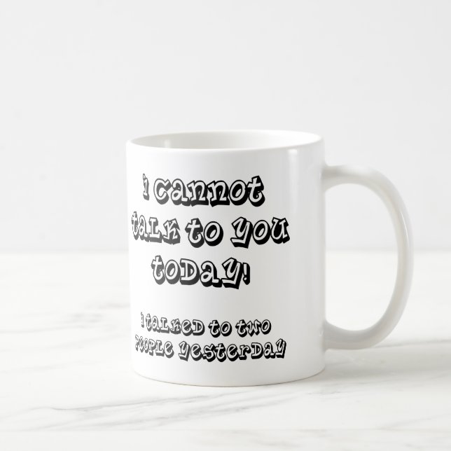 Café Acima do Meu Limite de Introvertido Caneca ou Cane (Direita)