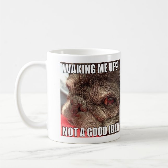 Café Acordando me acima? Caneca de Bumblesnot (Esquerda)