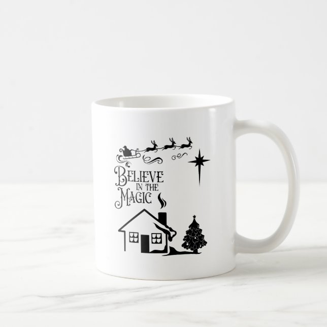 Café Acredite Na Mágica Caneca De Natal (Direita)
