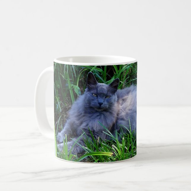 Café Adicione a foto do seu gato de estimação Caneca de (Frente Esquerda)