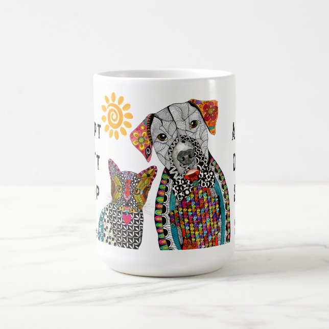 Café Adote Não Compre Cachorro e Caneca de Gato (Centro)