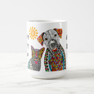 Café Adote Não Compre Cachorro e Caneca de Gato