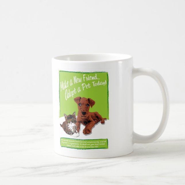Café Adote uma caneca do animal de estimação (Direita)