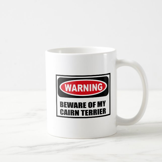 Café Advertir BEWARE de MINHA caneca de TERRIER de (Direita)