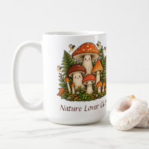 Agradável Caneca de Cerâmica de Cogumelo Cottageco