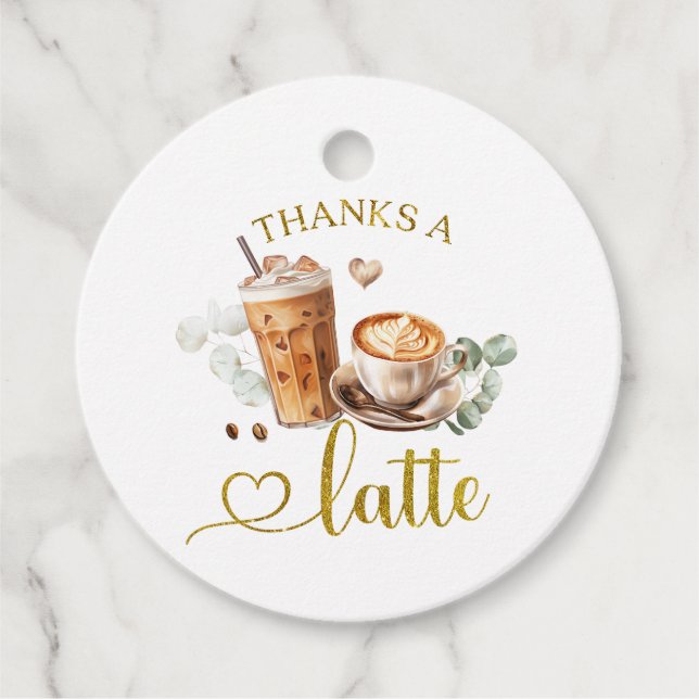 Café Agradece Muito Etiqueta de Agradecimento (Frente)
