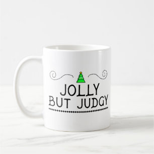 Café Alegre Mas Criticón   Caneca da Árvore de Natal Fe