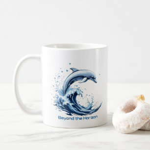 Café Além do Horizonte - Caneca Onda de Golfinhos