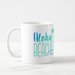 Café Aloha encalha a caneca de Ombre de turquesa de