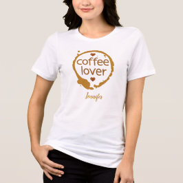 Café Amante Anel de Café e Impressão de Corações