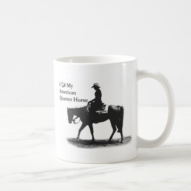 Café Ame minha caneca de um quarto americana do cavalo (Direita)