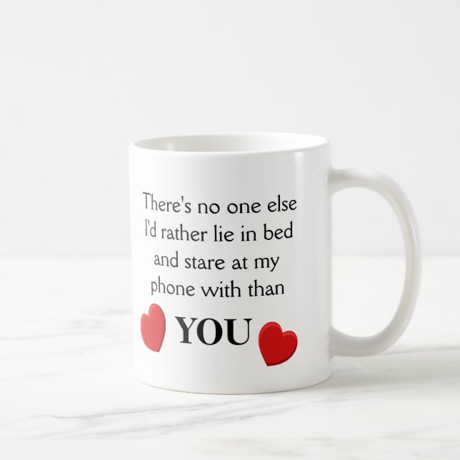 Café Amor de Telefone Engraçado - Caneca (Direita)