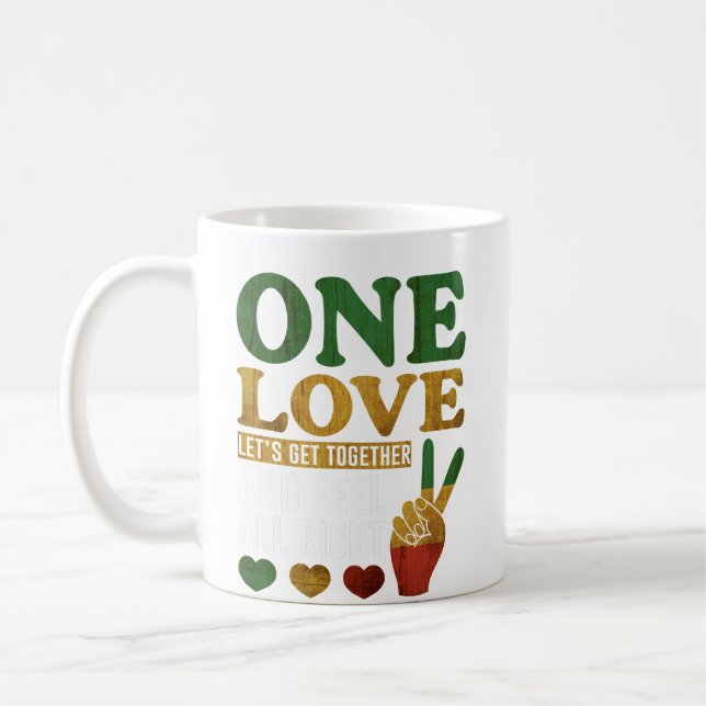 Café Amor universal, caneca de amor jamaicana, um amor, (Esquerda)