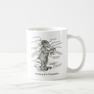 Café Anatomia de uma caneca do Chupacabra