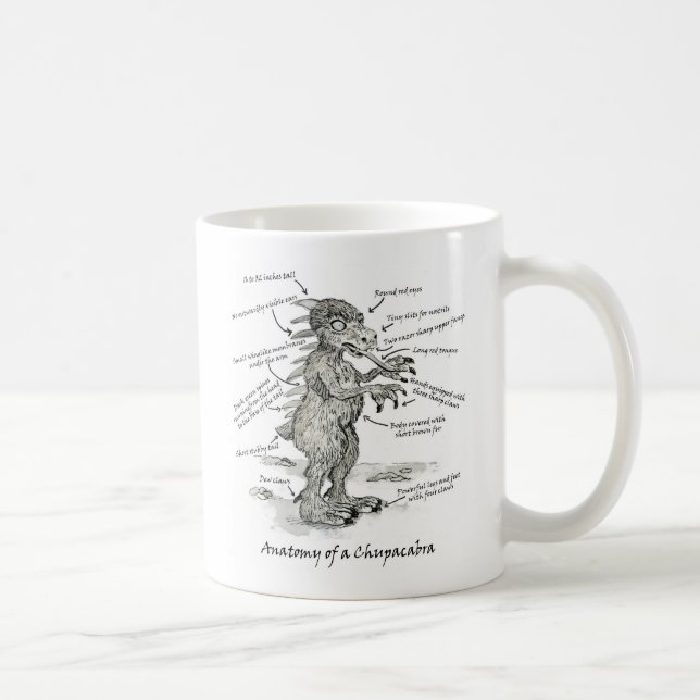 Café Anatomia de uma caneca do Chupacabra (Direita)