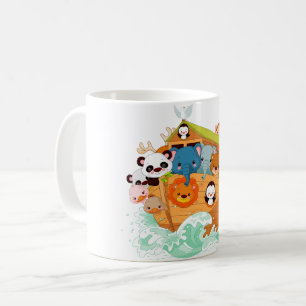 Café Animais Na Caneca De Arte Do Noah