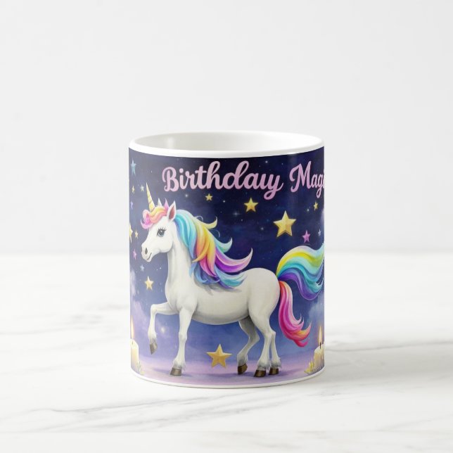 Café Aniversário, caneca de chá de unicórnio mágico (Centro)