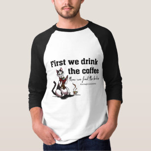 Café antes de corpos Camisa Raglan