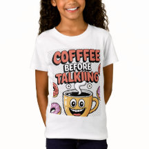 café antes de falar Camiseta engraçada, presente,