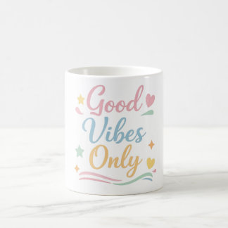 Café Apenas Boas Vibrações – Caneca de Cerâmica Pastel