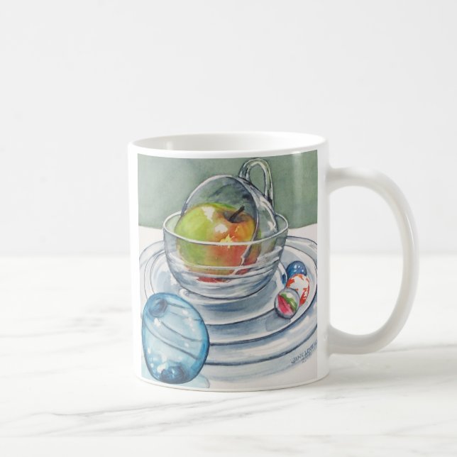 Café Apple e caneca de vidro clara (Direita)