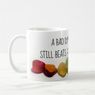 Café Arco-íris do vidro do mar, caneca engraçada de