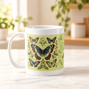 Café Arquivo de Borboletas Estudo de Borboletas Caneca