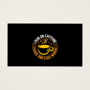 Café Art I Run On Caffeine Chaos