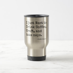 Café, artesanato, e caneca de viagem das sestas d